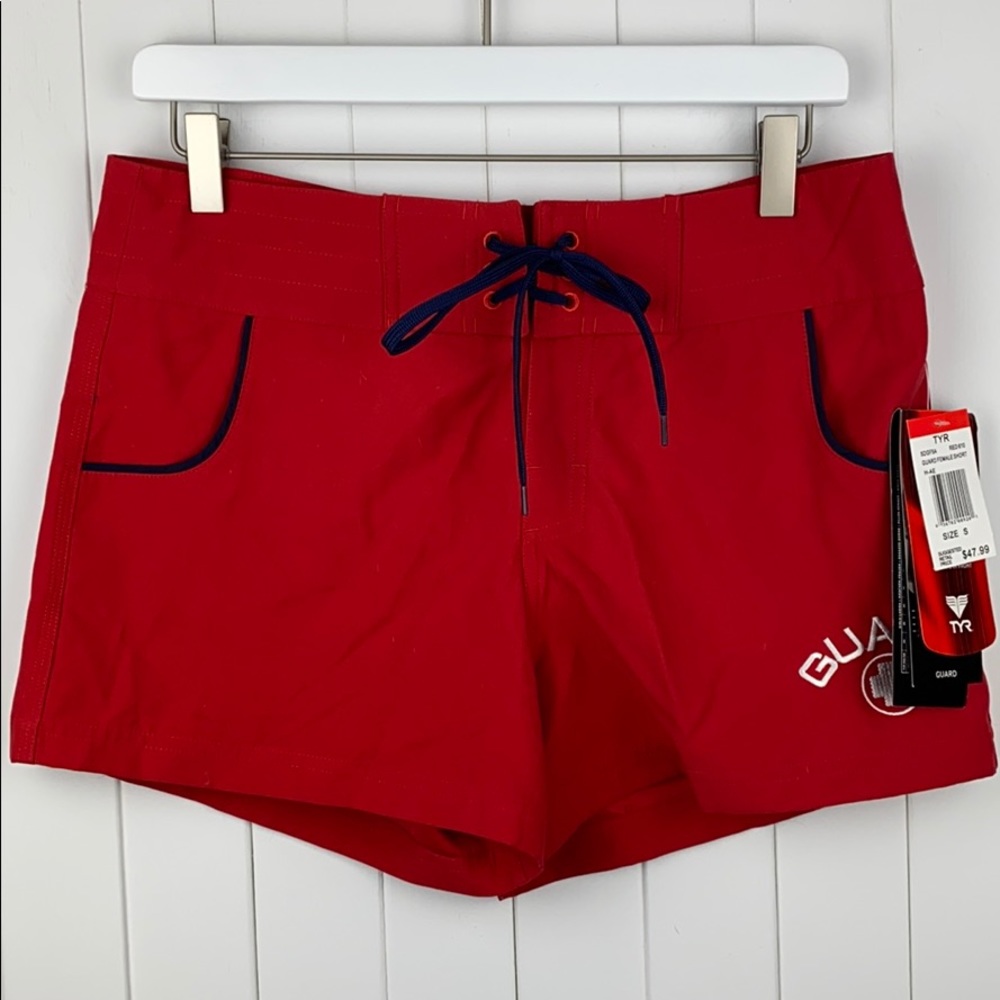 TYR Red Lifeguard Board Shorts. NWT. Size: S